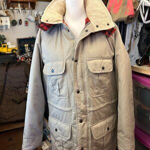 Weather Watcher Coat Jacket Tan Beige Winter Warm Vintage Size Small